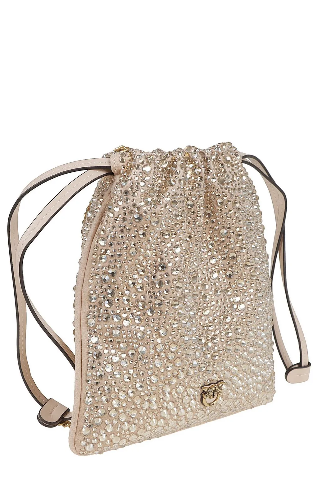 Pinko Embellished Drawstring Clutch Bag