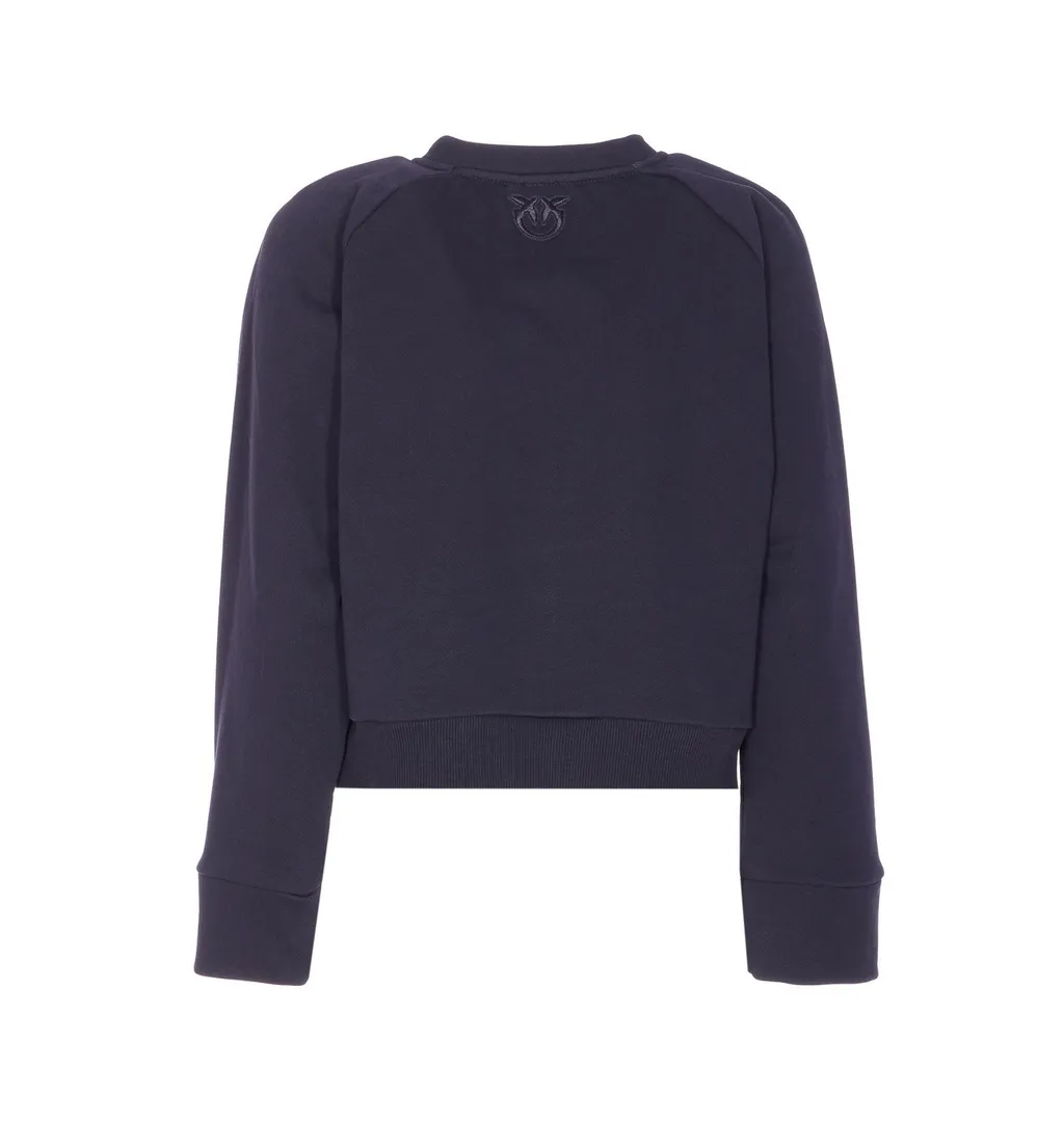 Pinko Buttoned Crewneck Sweatshirt