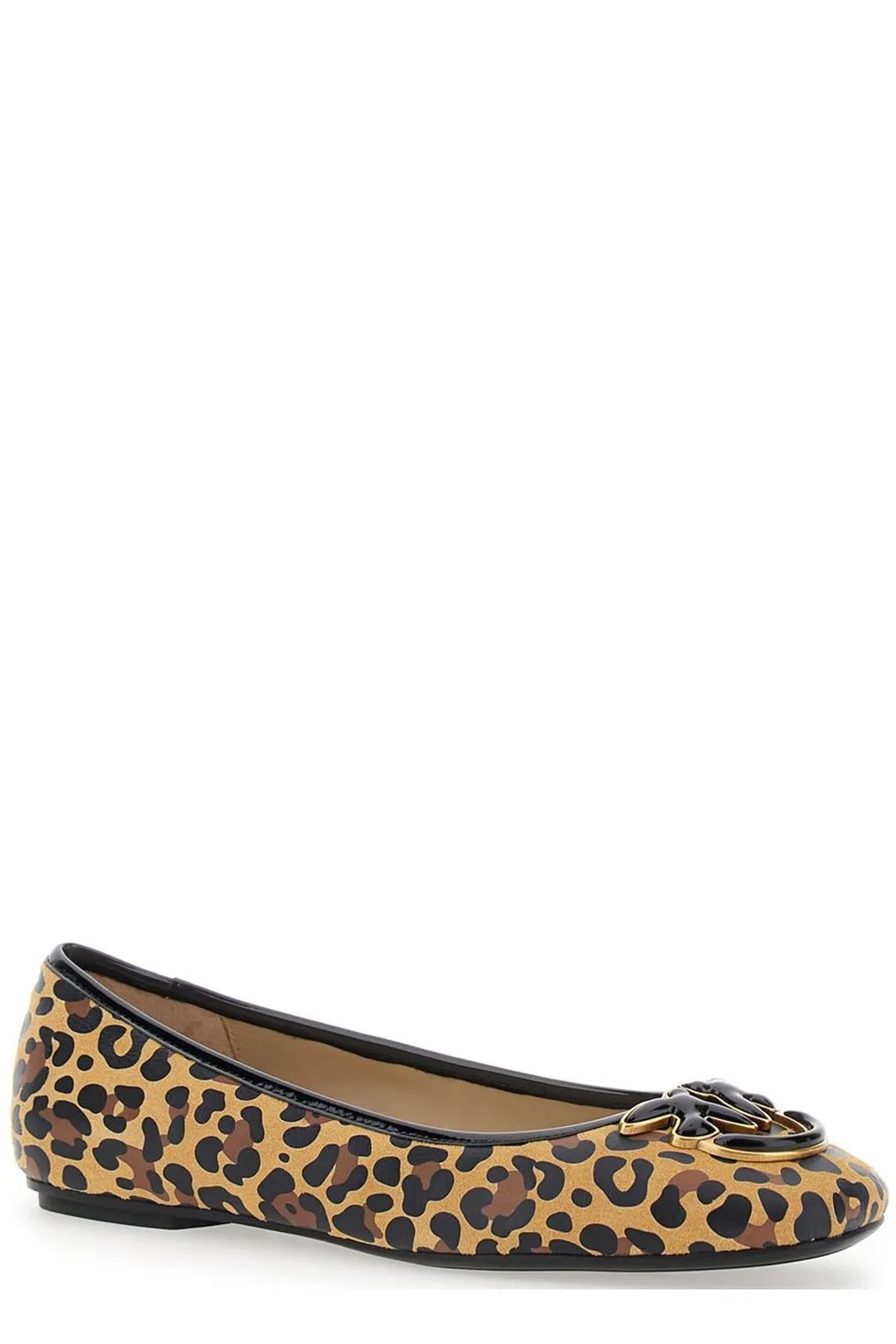Pinko Leopard-Printed Slip-On Flat Shoes