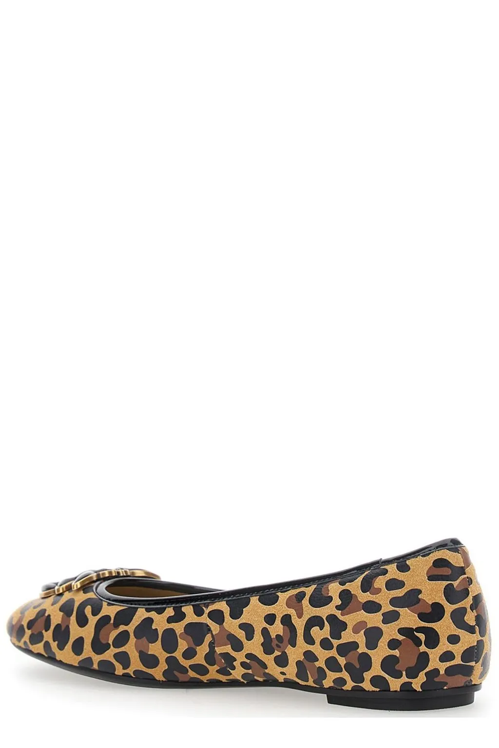 Pinko Leopard-Printed Slip-On Flat Shoes