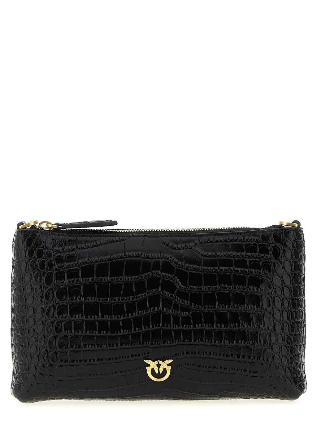 Pinko Embossed Flat Horizontal Mini Crossbody Bag