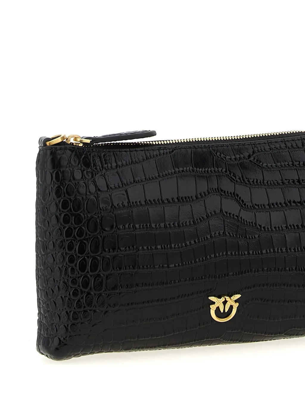 Pinko Embossed Flat Horizontal Mini Crossbody Bag