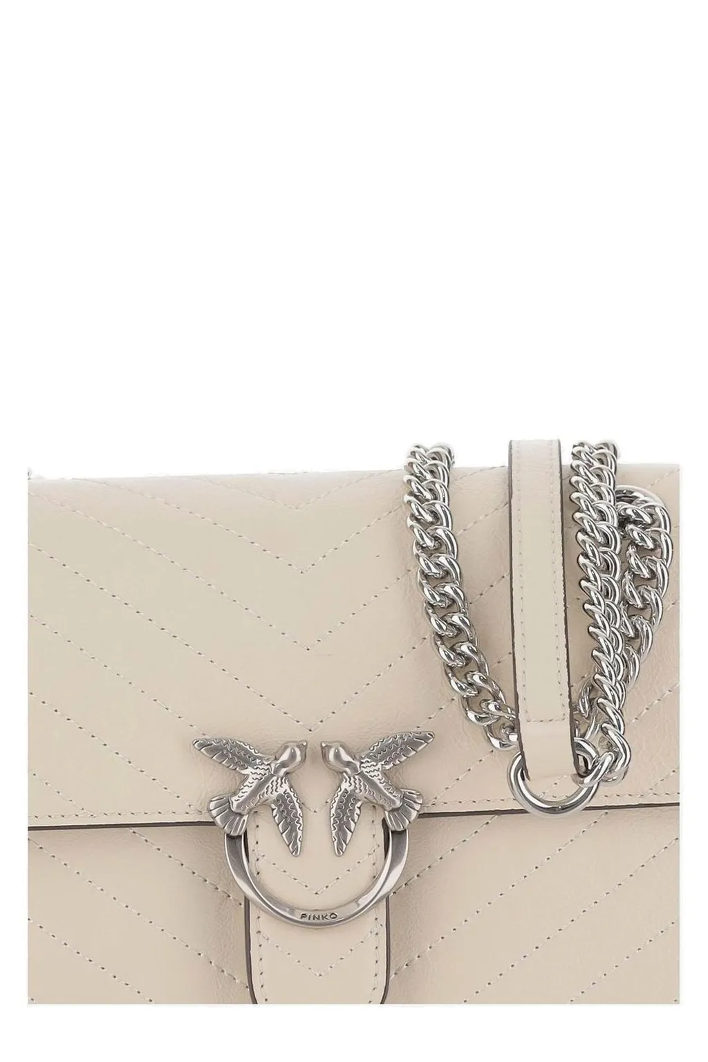 Pinko Love Birds Quilted Shoulder Bag