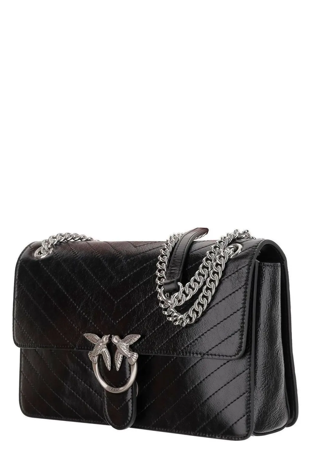 Pinko Love Birds Foldover Top Shoulder Bag