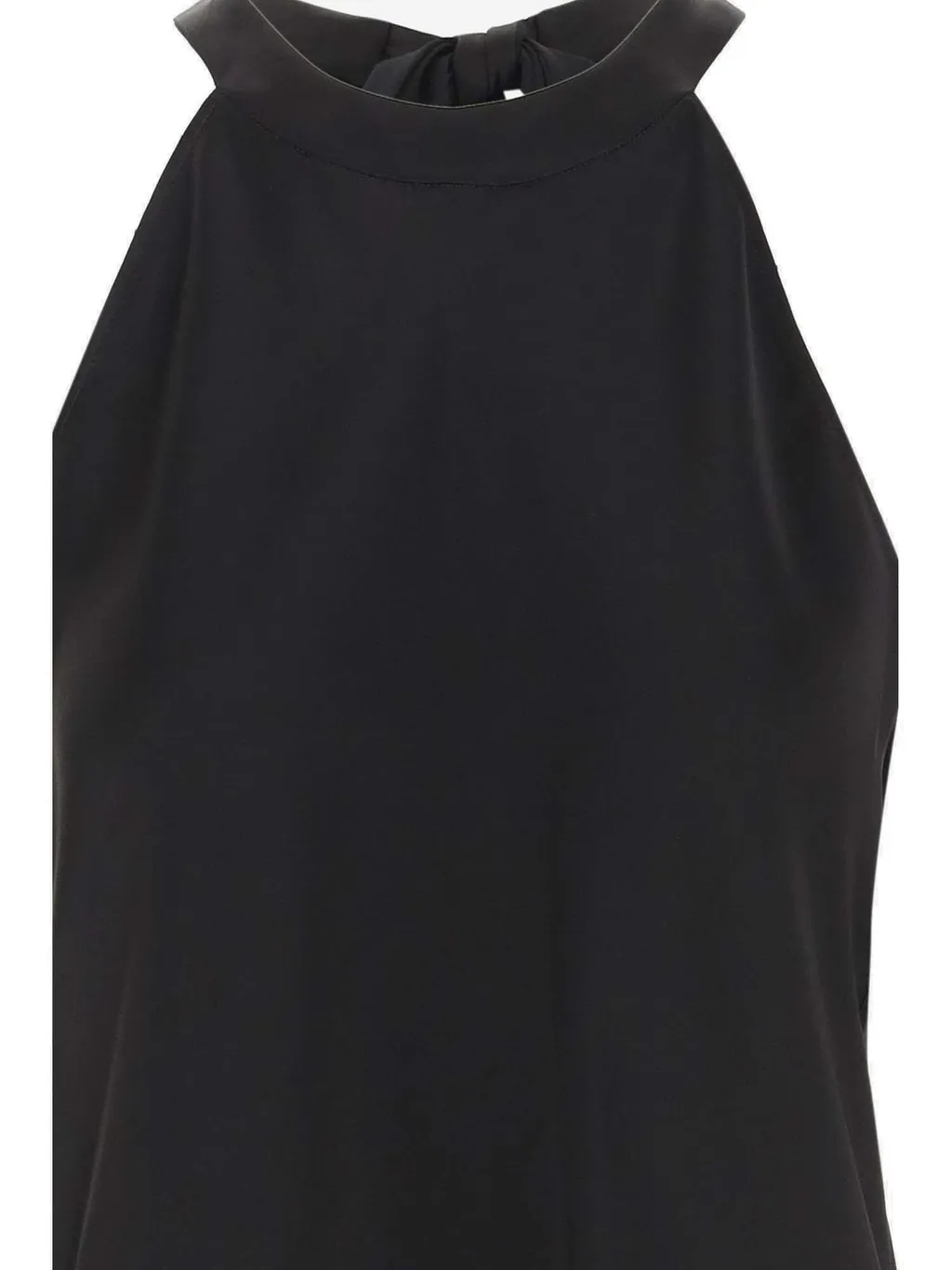 Pinko Bow Detailed Satin Georgette Top