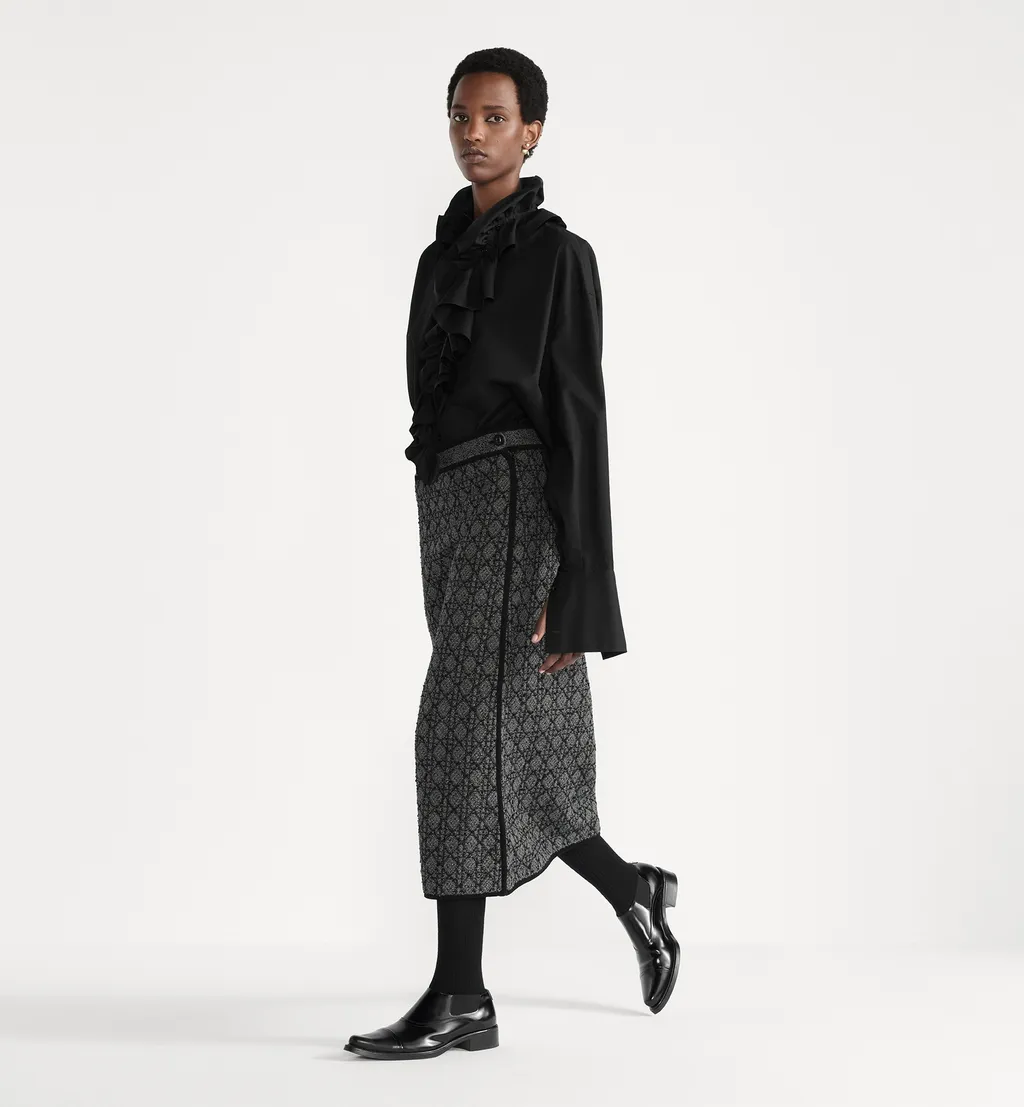 Mid-Length Macrocannage Skirt