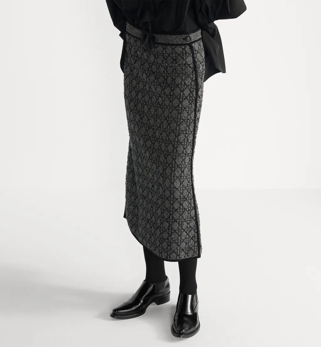 Mid-Length Macrocannage Skirt