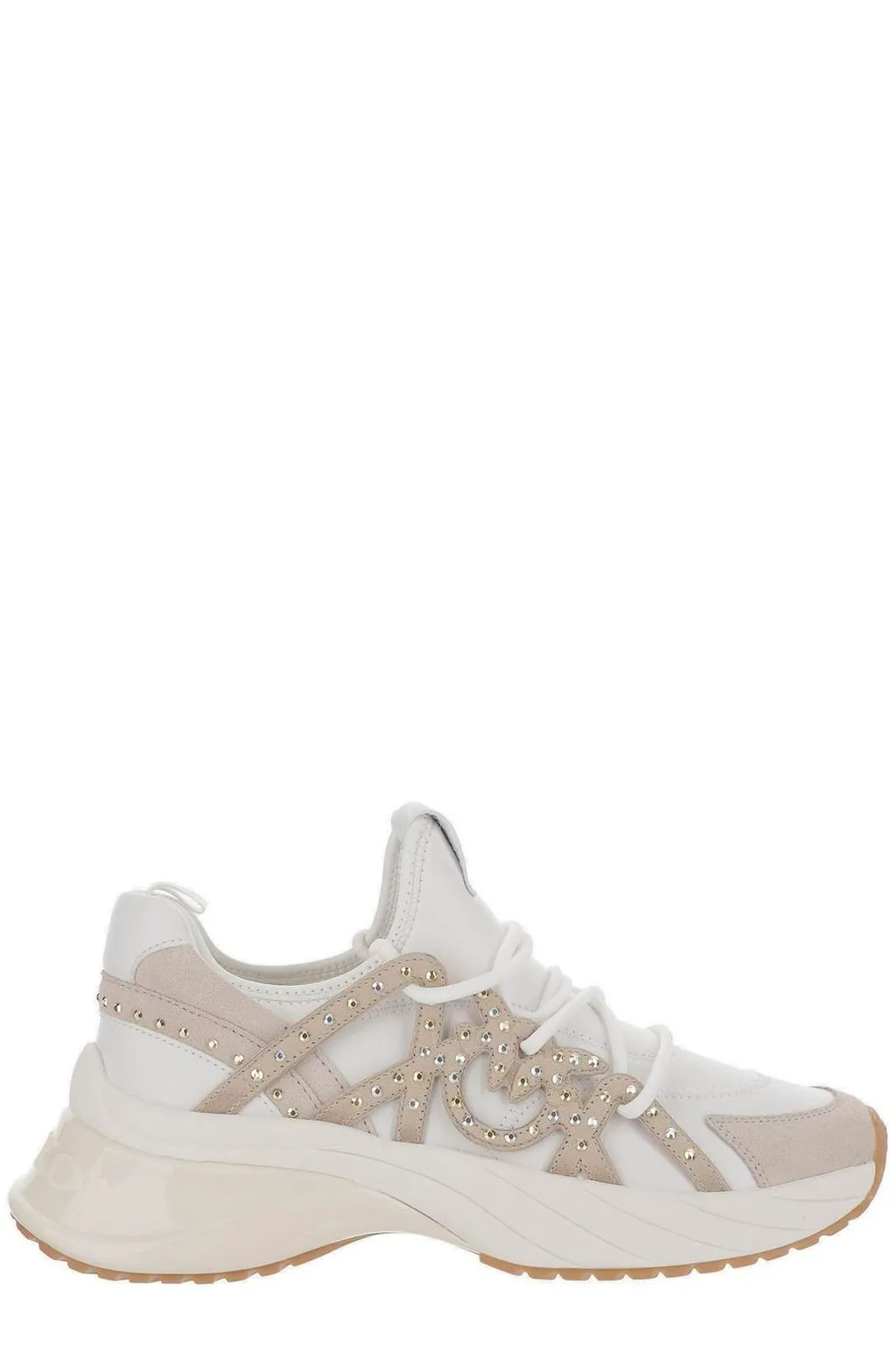 Pinko Ariel Embellished Lace-Up Sneakers