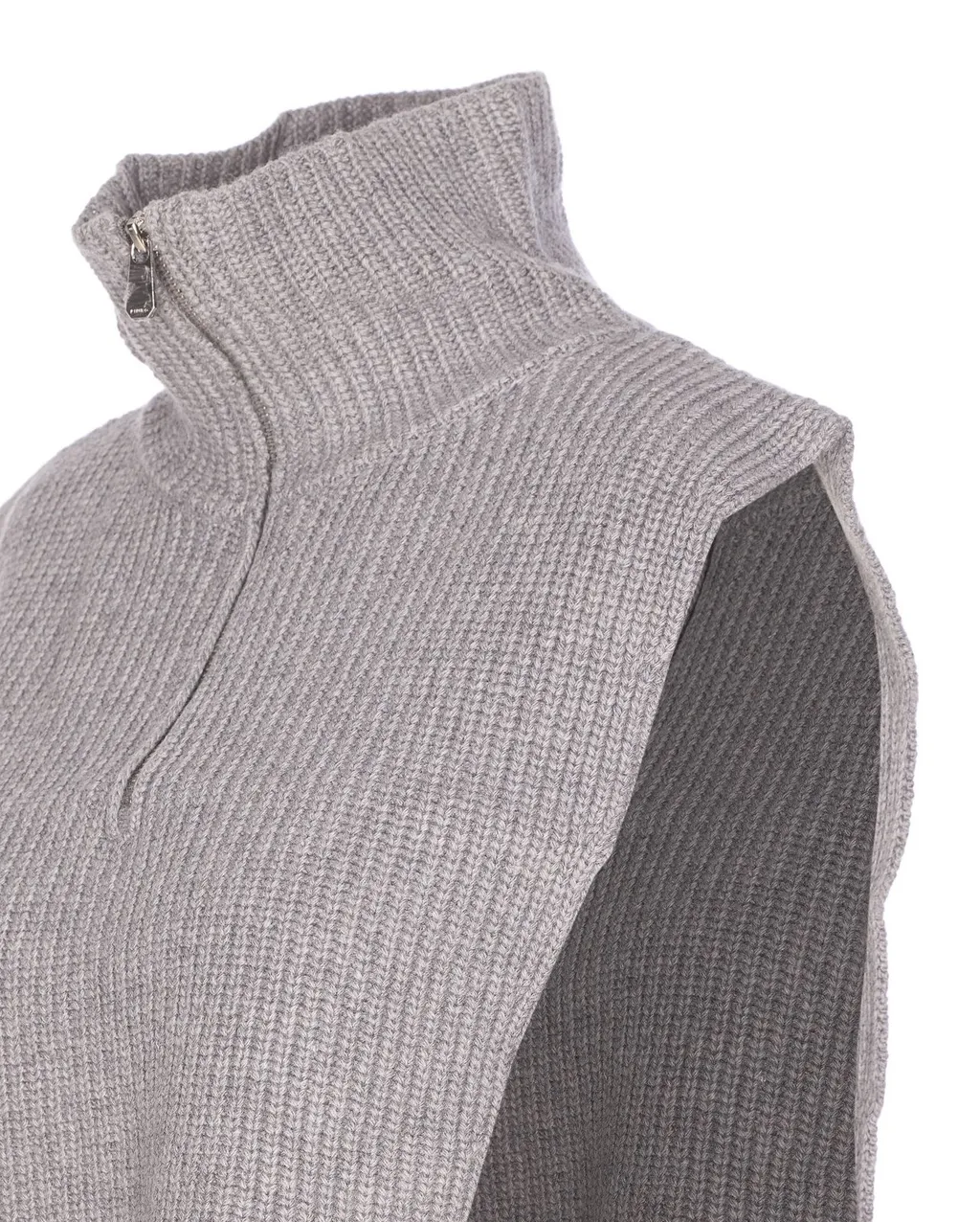 Pinko Half-Zip High-Neck Knitted Warmer