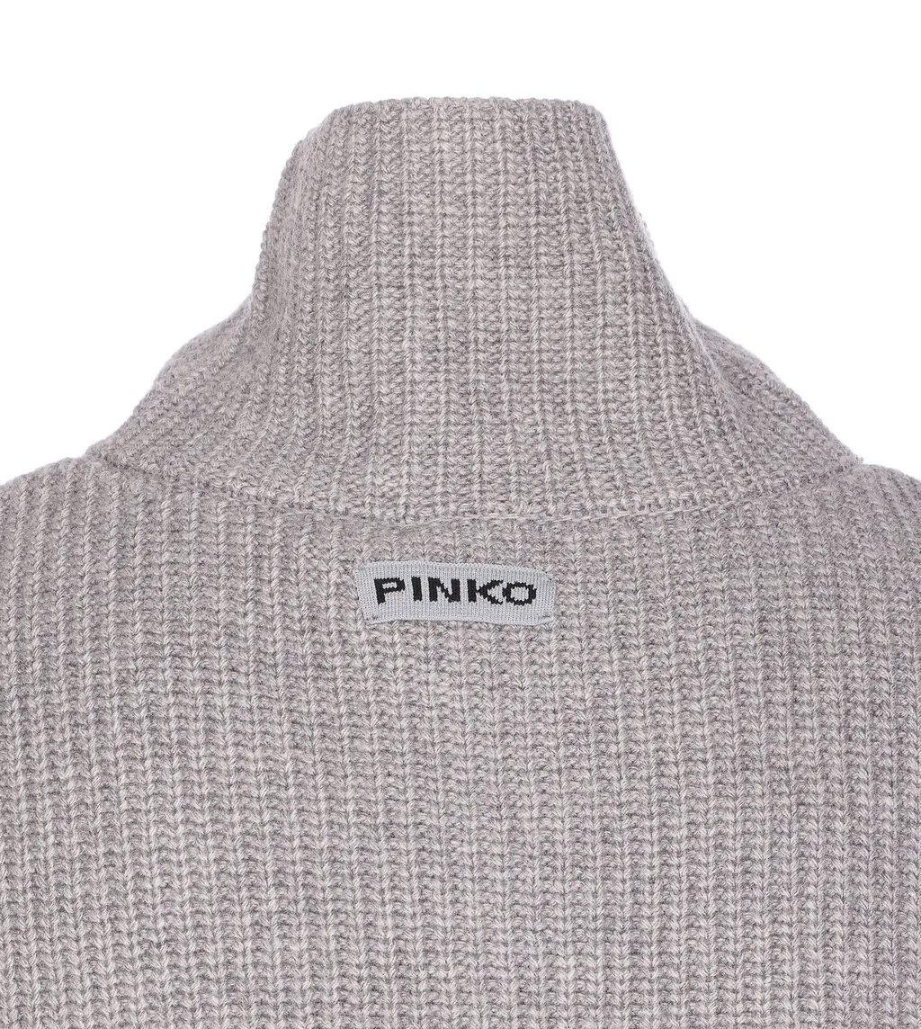 Pinko Half-Zip High-Neck Knitted Warmer