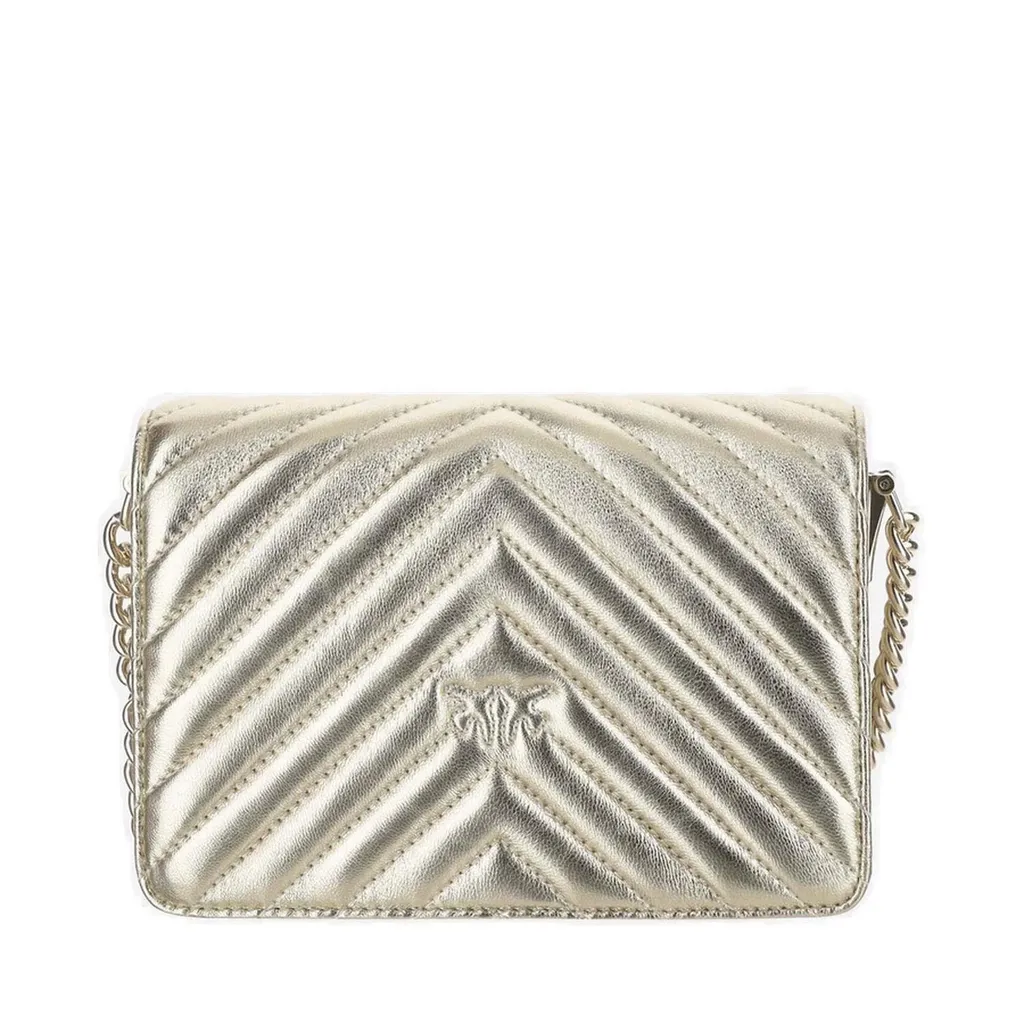 Pinko Love Click Chevron Quilted Mini Shoulder Bag