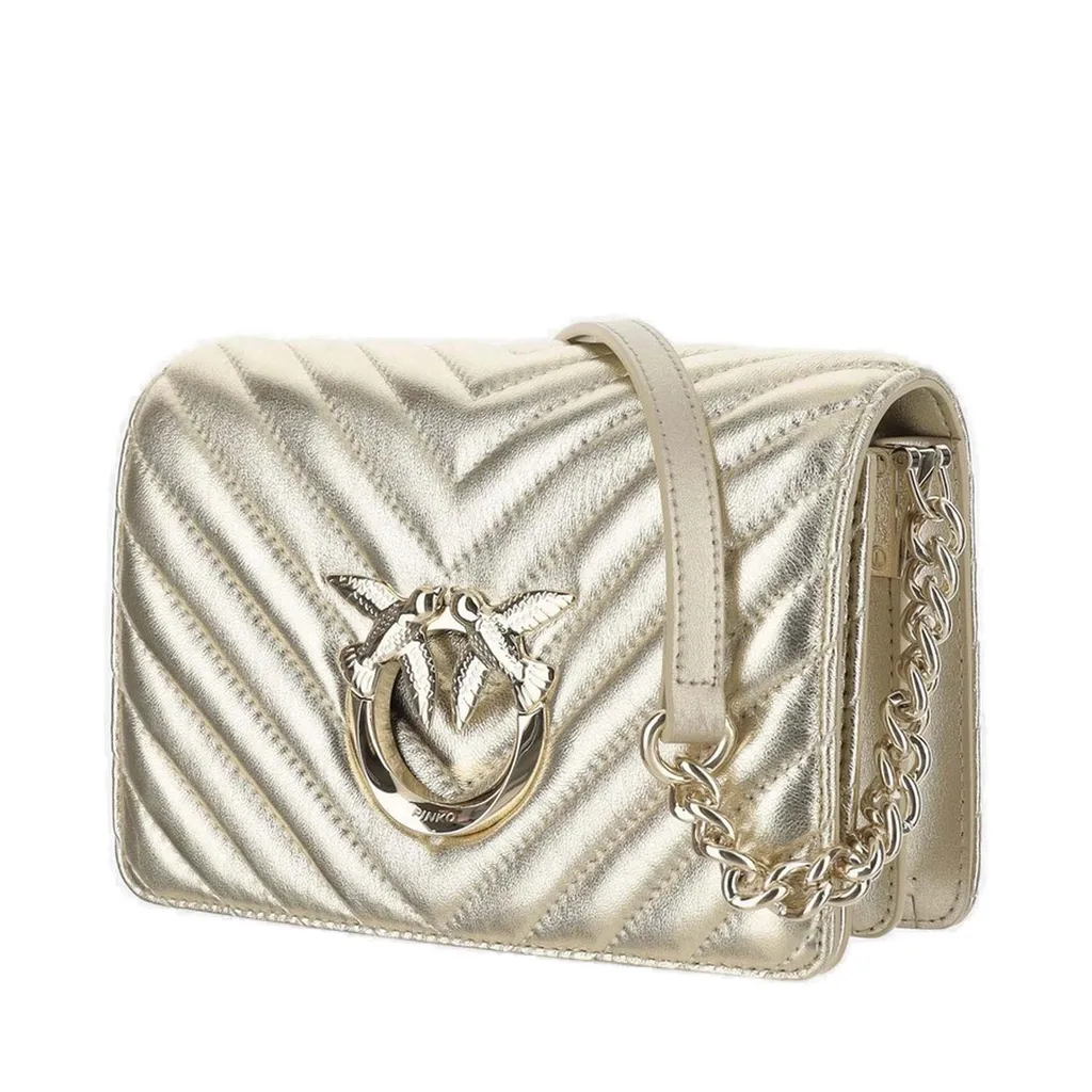 Pinko Love Click Chevron Quilted Mini Shoulder Bag