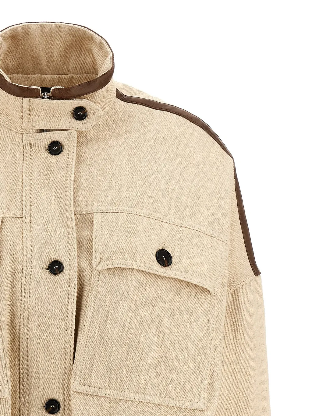 Pinko High Neck Belted Cropped Jacket