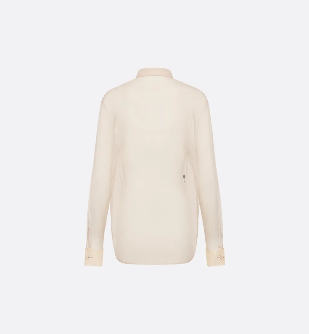 Blouse With Ruffled Neckline