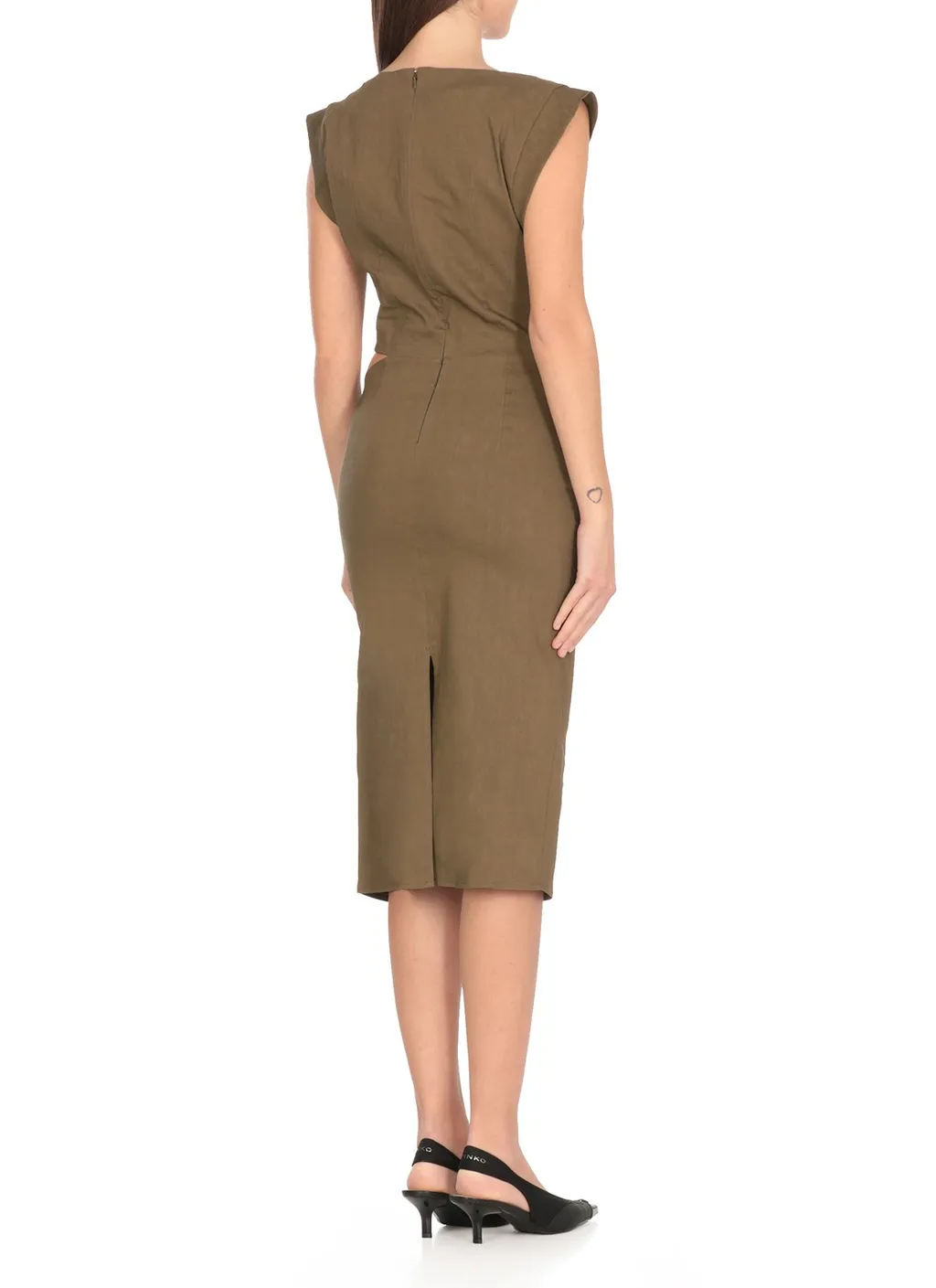 Pinko Cielo Buttoned Sleeveless Dress