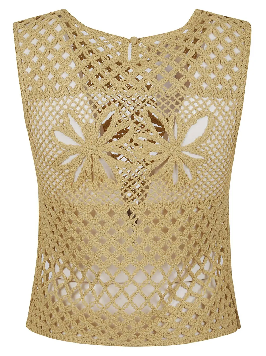 Pinko Crewneck Crochet-Knit Vest