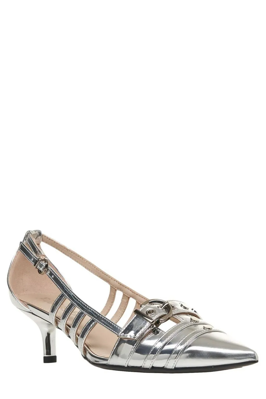 Pinko Gloria Mirror-Finish Slingback Pumps