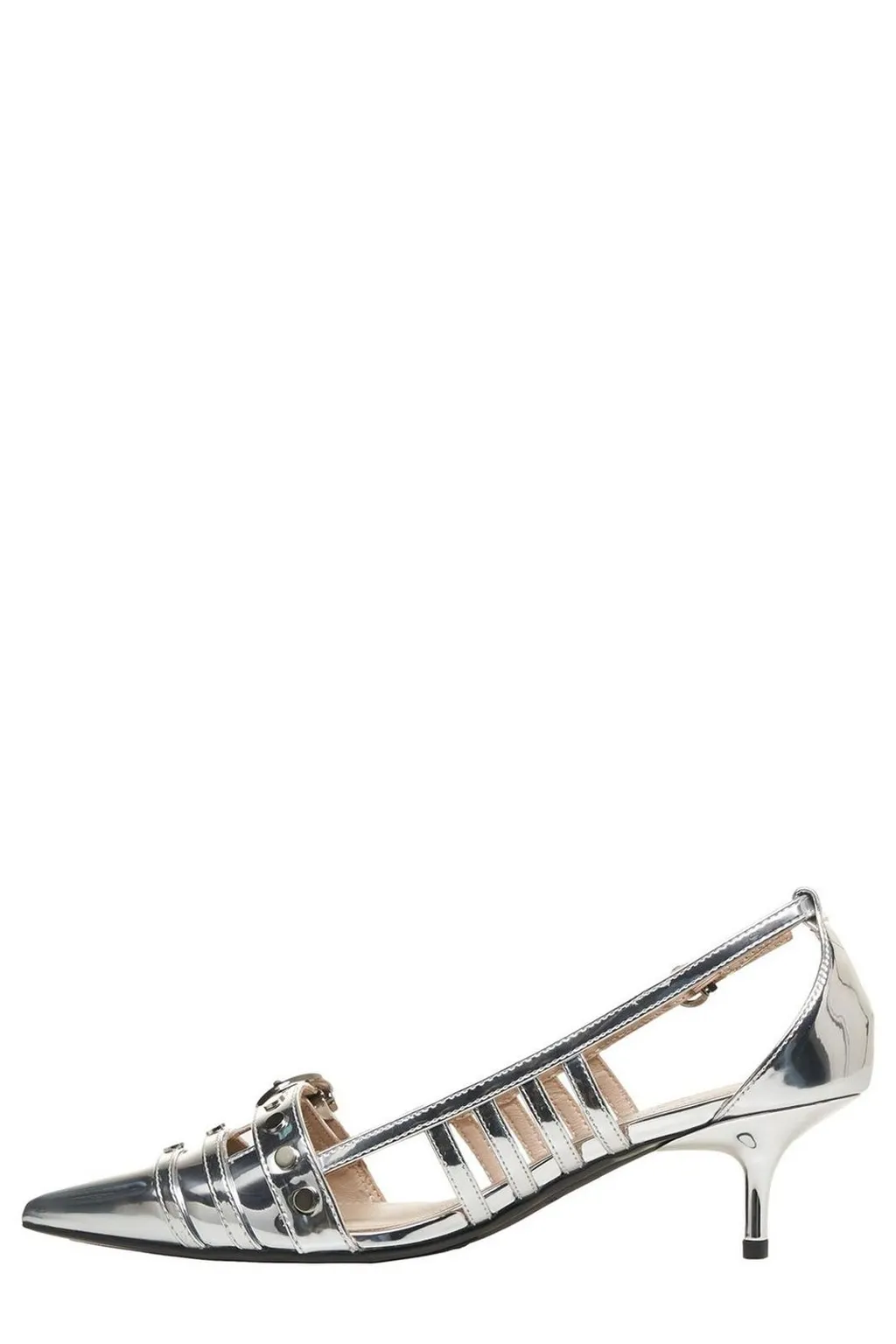 Pinko Gloria Mirror-Finish Slingback Pumps
