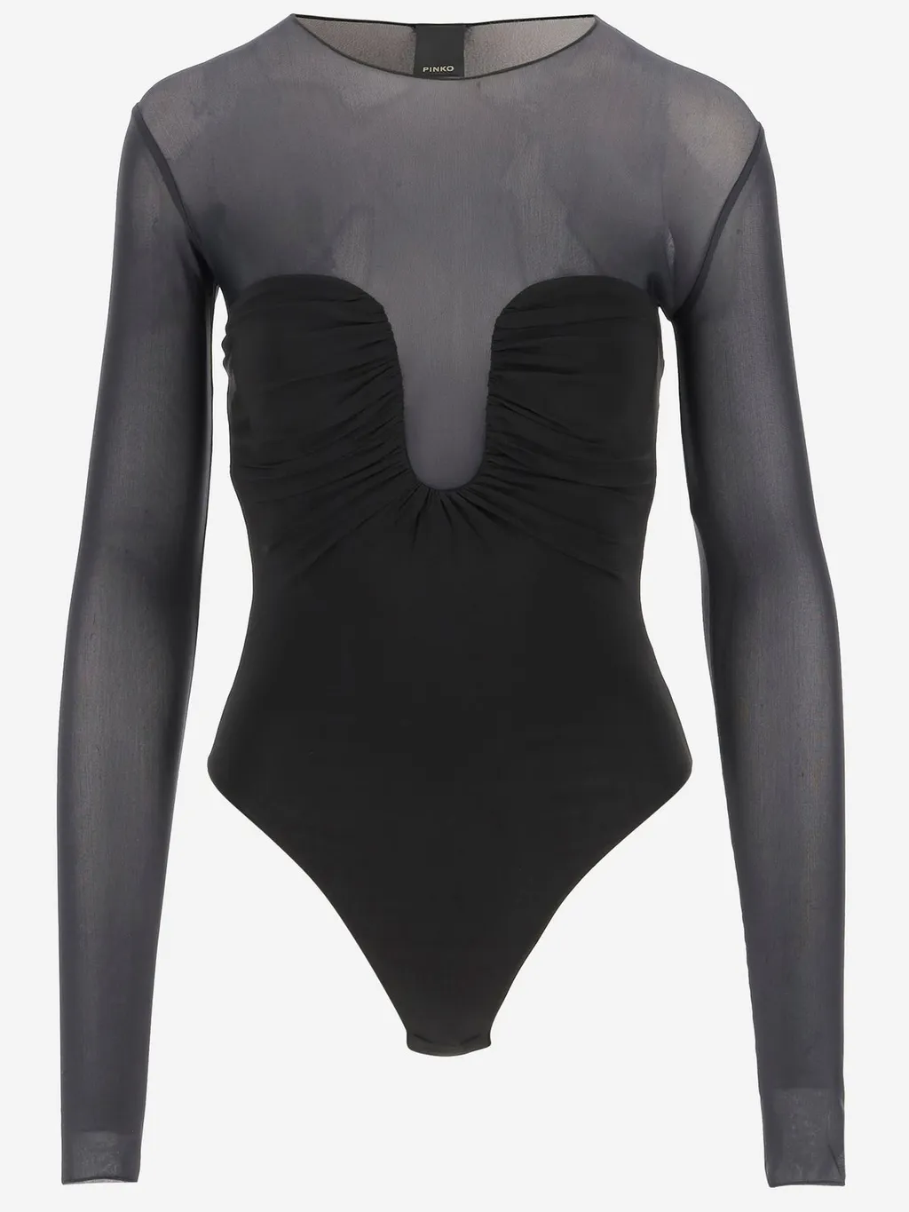 Pinko Long-Sleeved Sheer Bodysuit