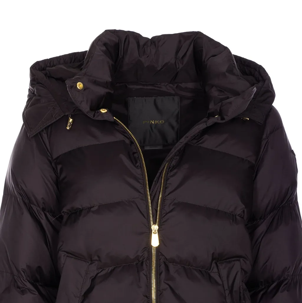 Pinko Quilted Hooded Coat