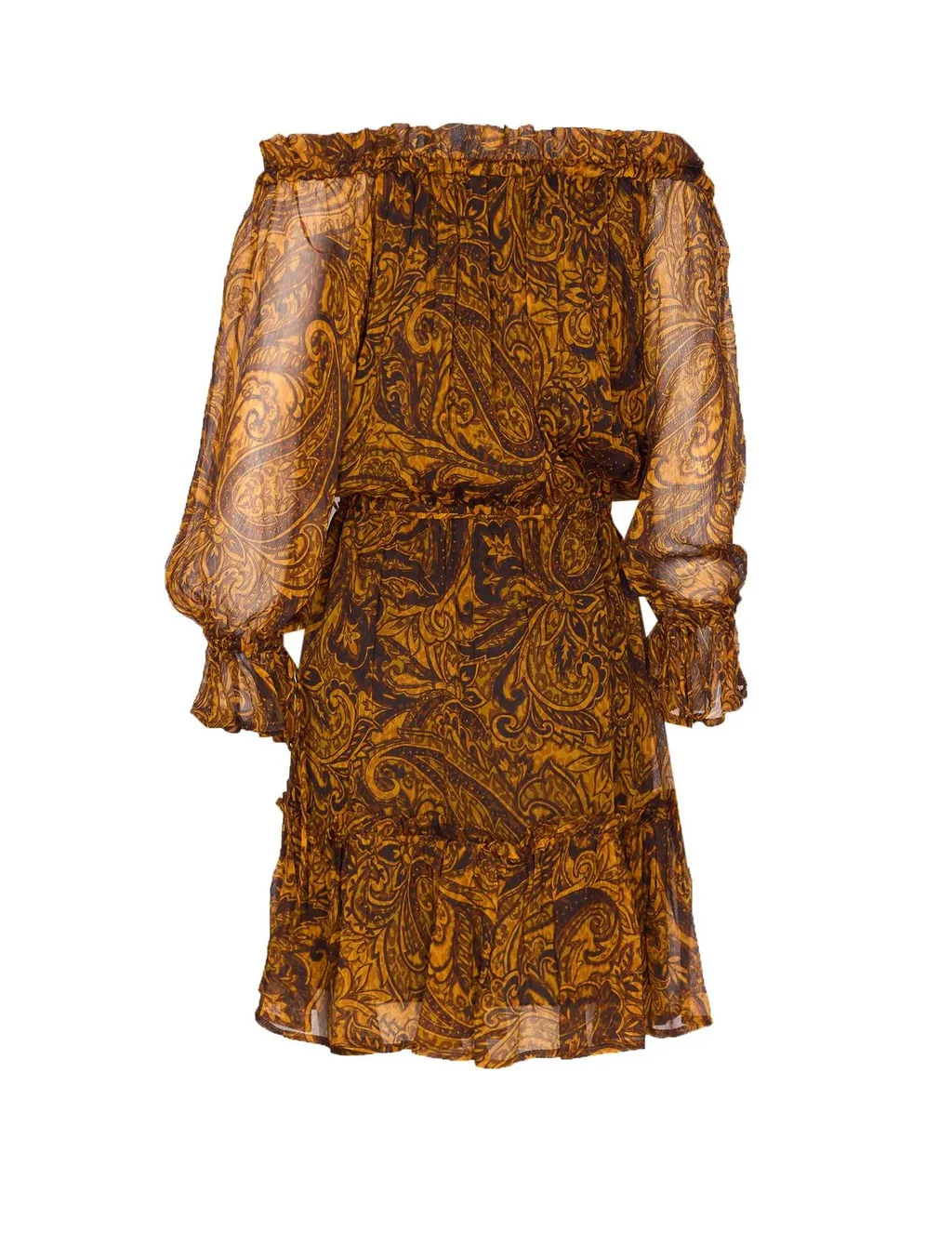 Pinko Paisley Printed Boat Neck Dress