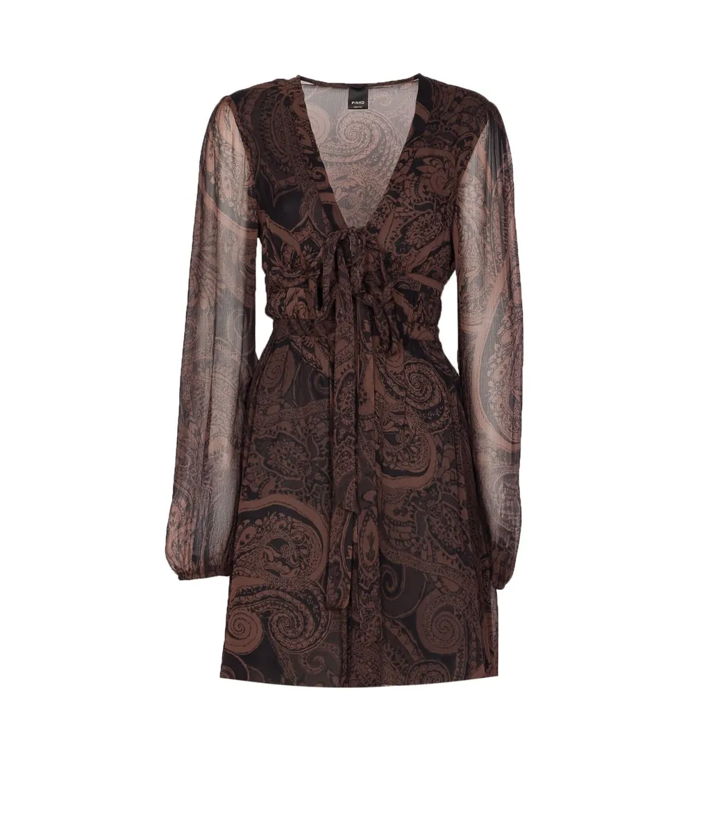 Pinko Paisley Printed CrÊPonne Dress