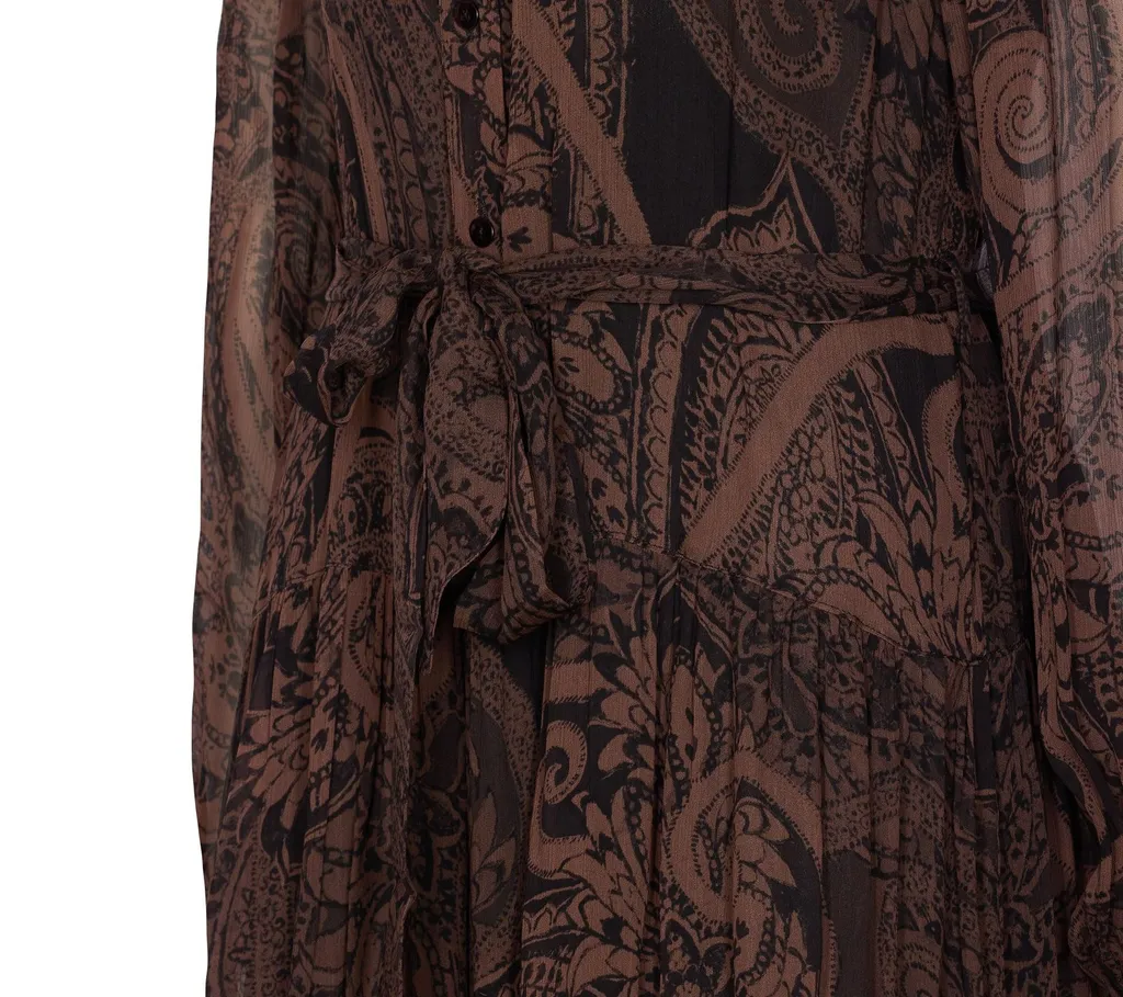 Pinko Paisley Printed Long Sleeved Dress