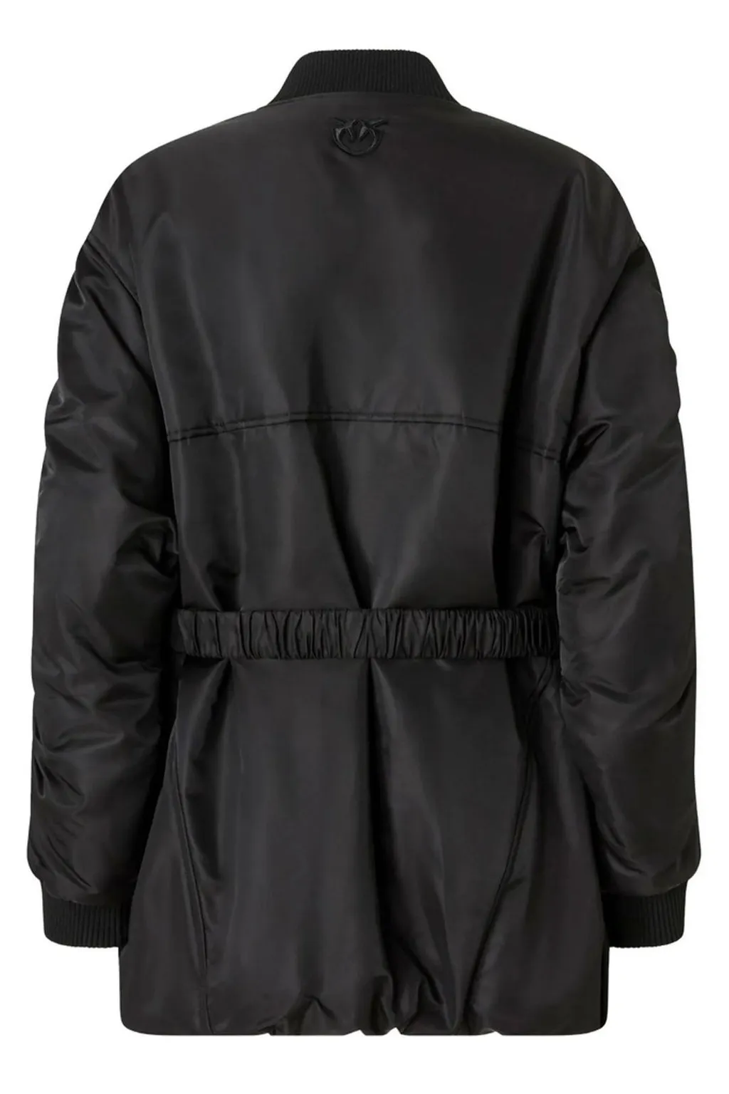 Pinko Logo Patch Gathered Sleeve Coat