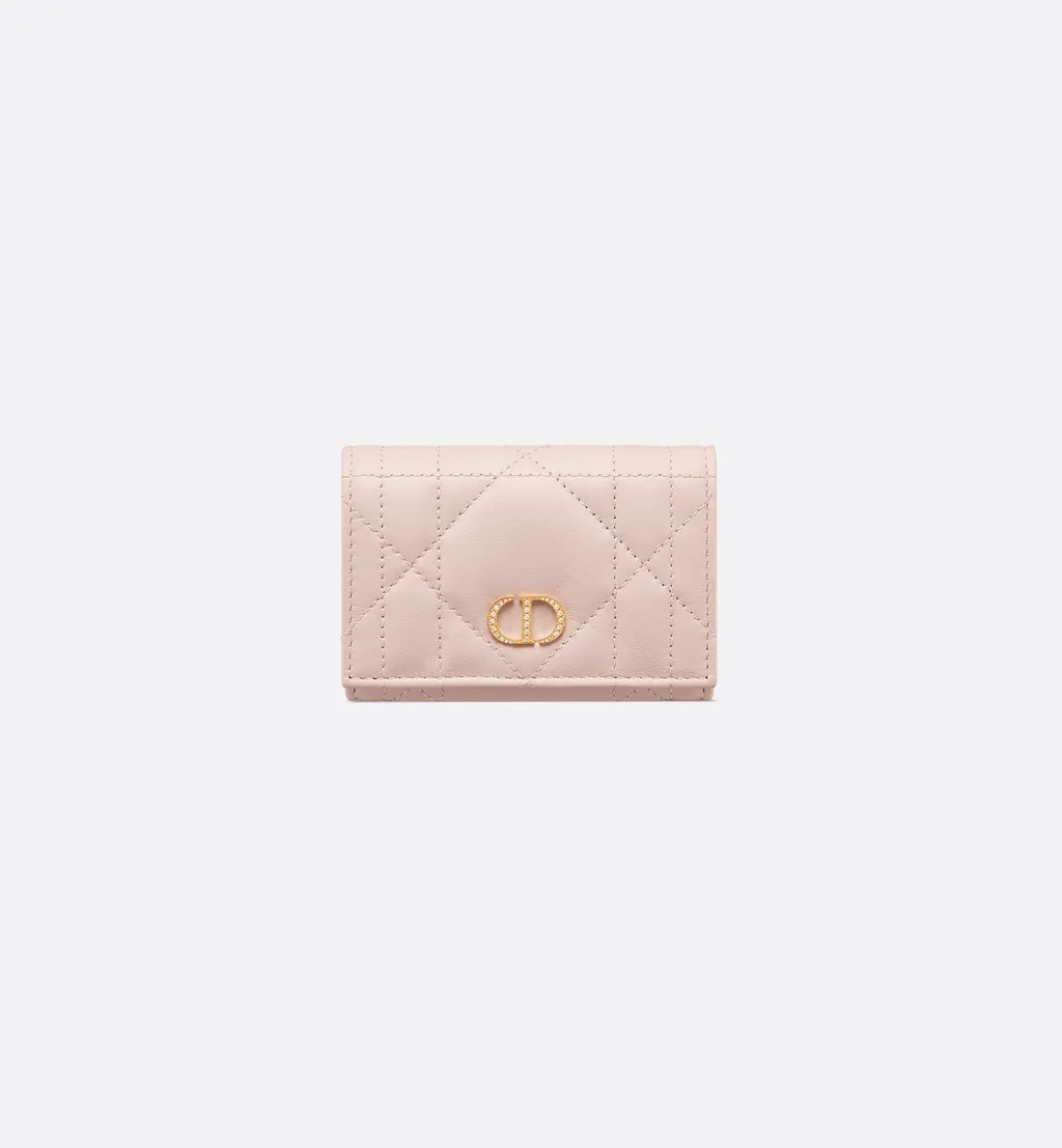 Dior Caro Glycine Wallet With Crystals