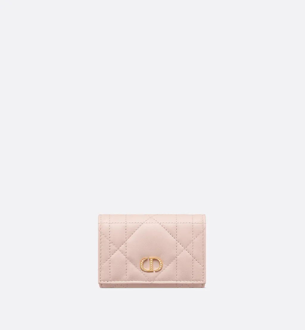 Dior Caro Glycine Wallet With Crystals