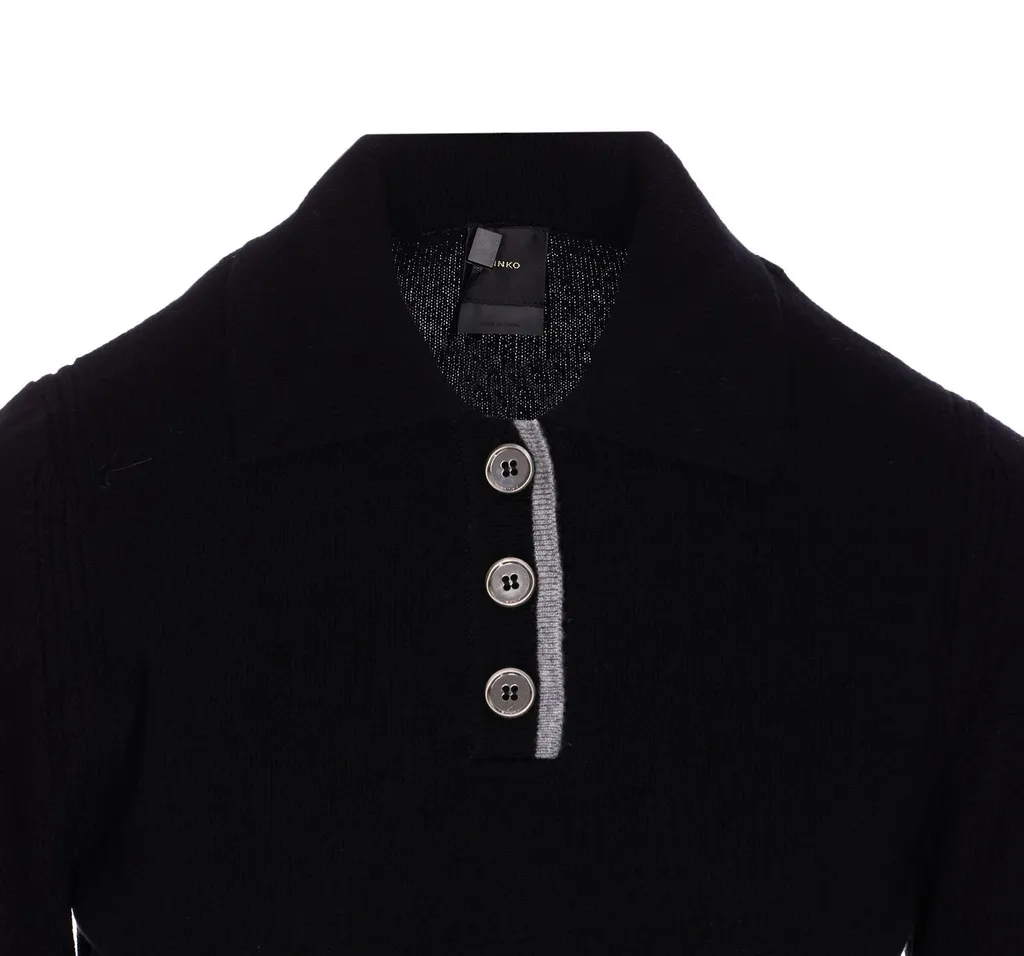 Pinko Short-Sleeved Knitted Polo Shirt