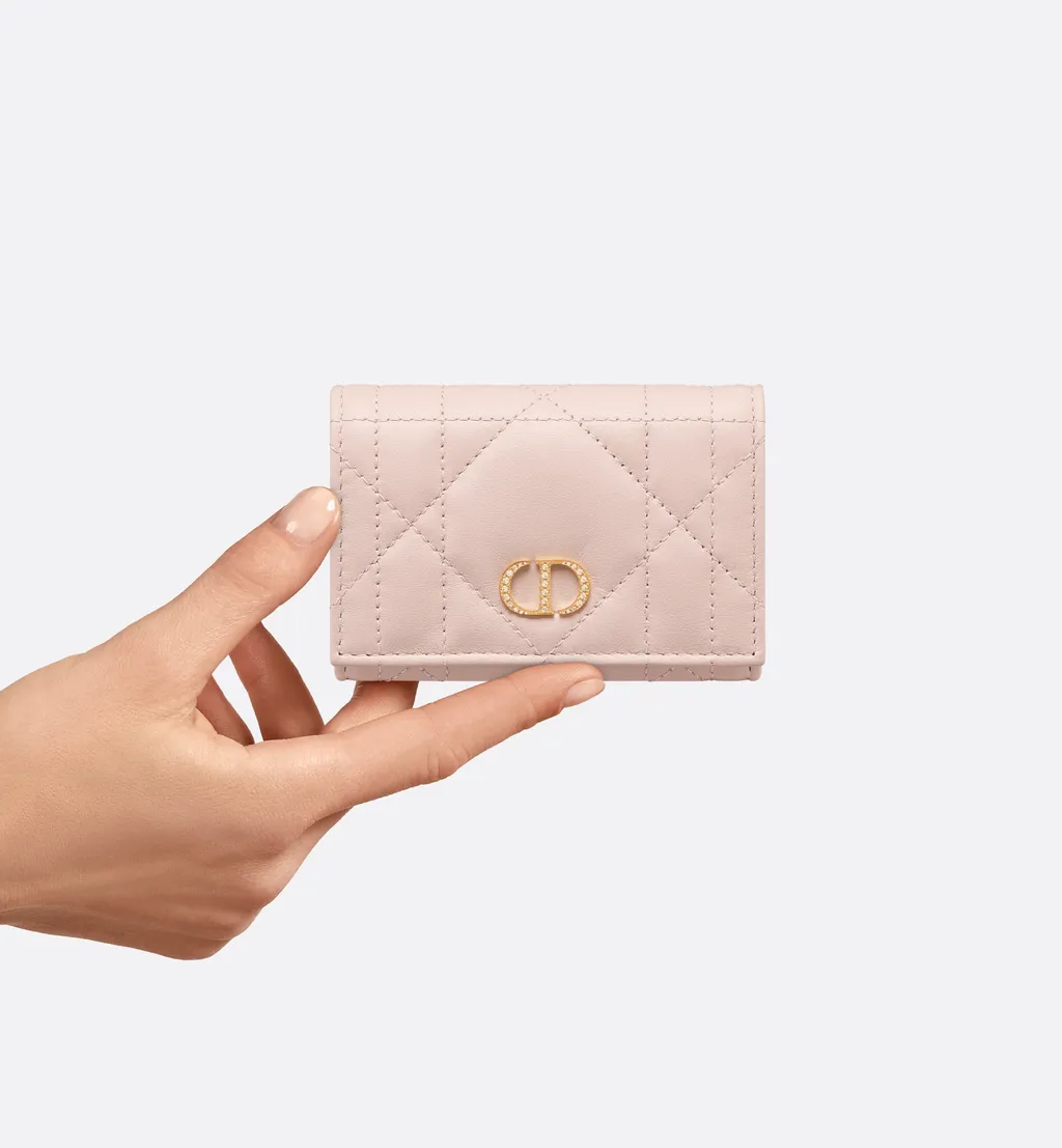 Dior Caro Glycine Wallet With Crystals