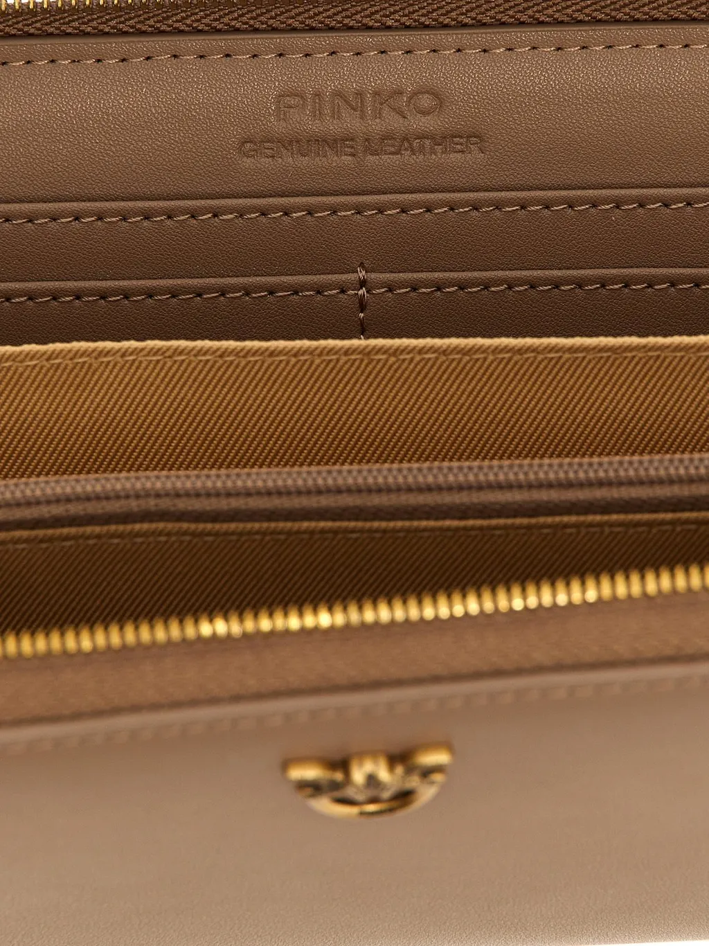 Pinko Ryder Zip-Around Leather Purse