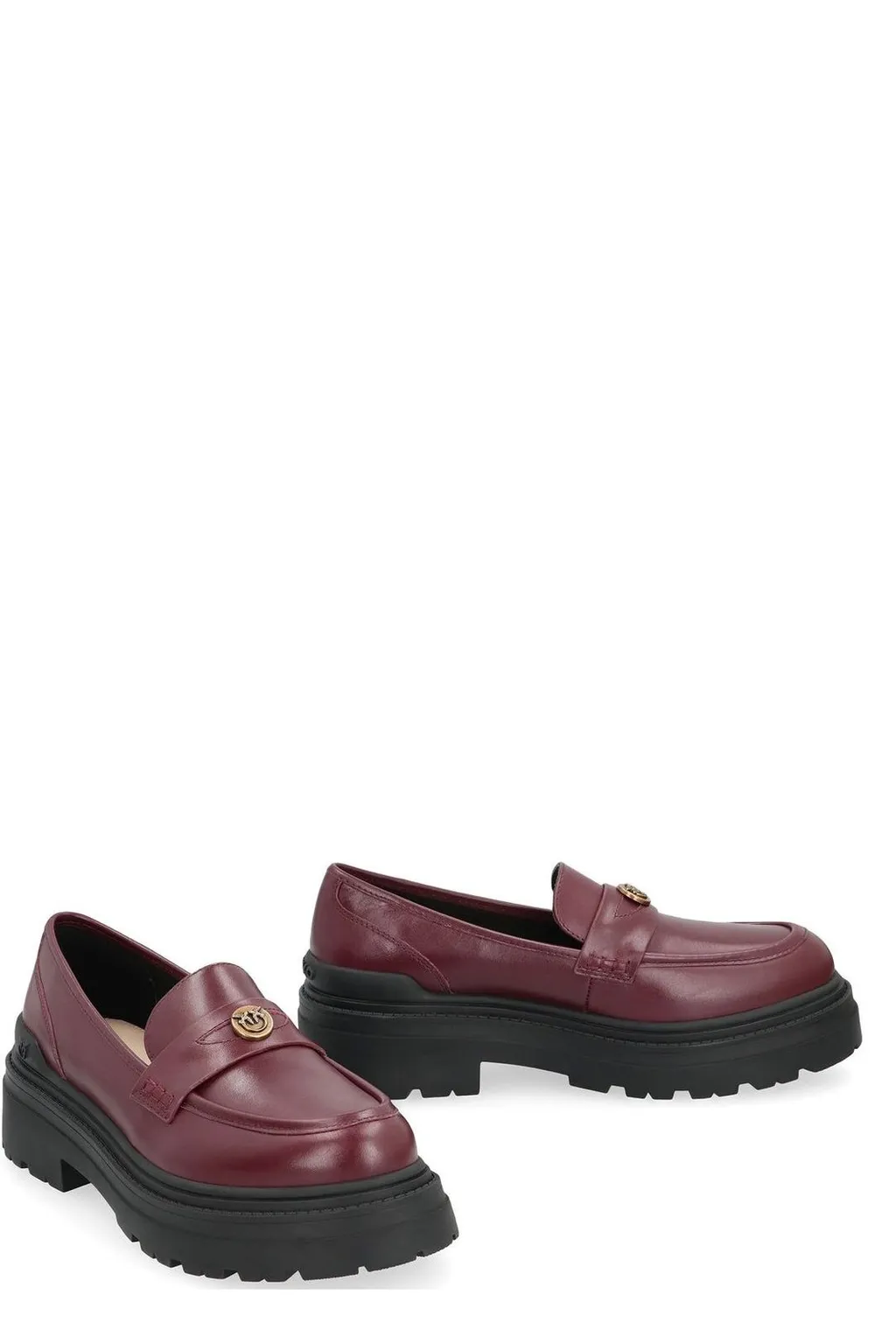 Pinko Logo-Plaque Slip-On Loafers