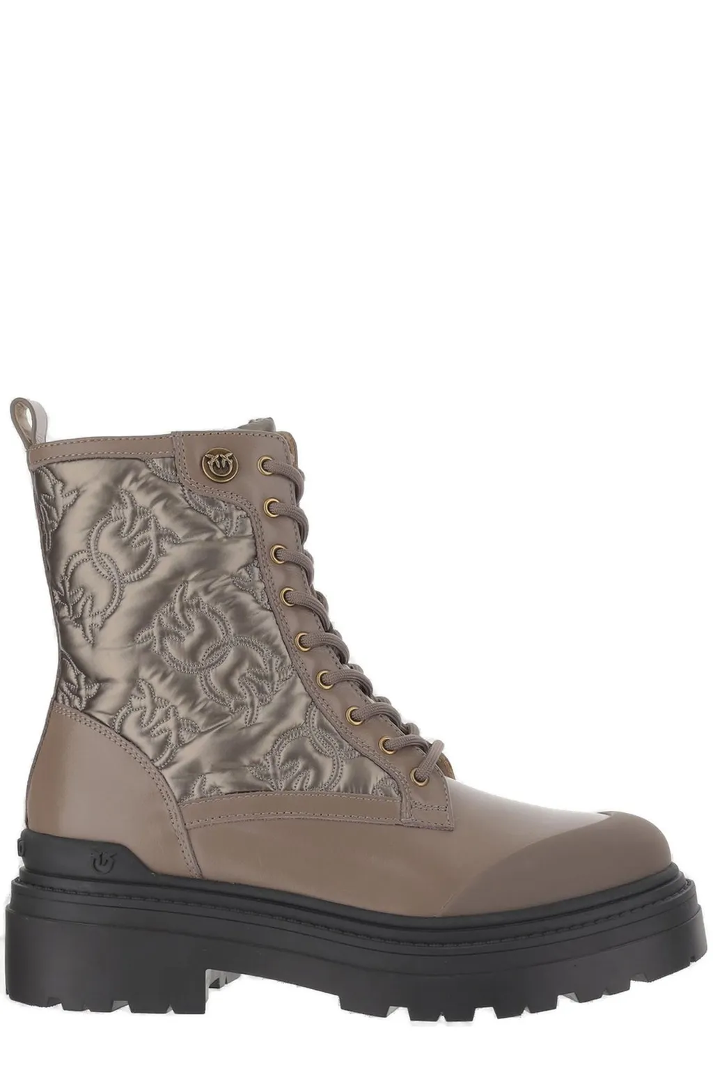 Pinko Round-Toe Lace-Up Boots
