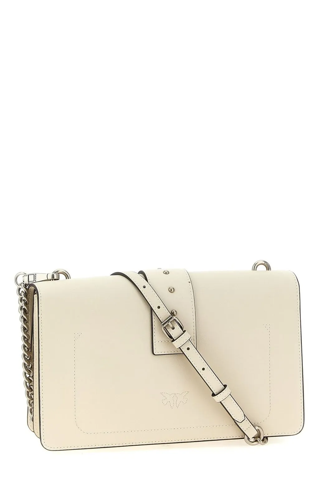 Pinko Logo Plaque Chain Linked Crossbody Bag