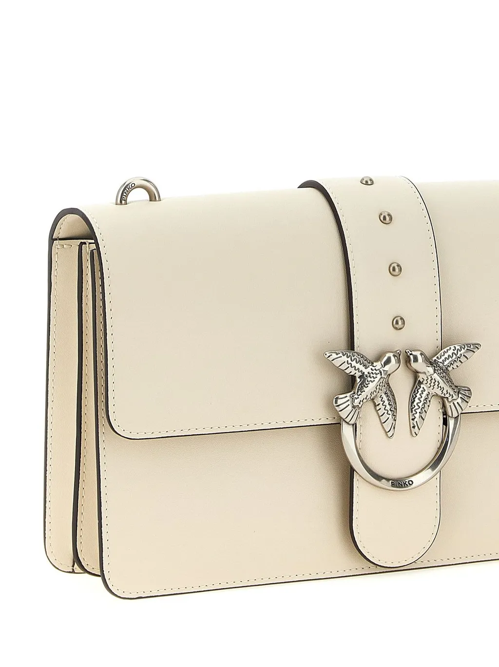 Pinko Logo Plaque Chain Linked Crossbody Bag
