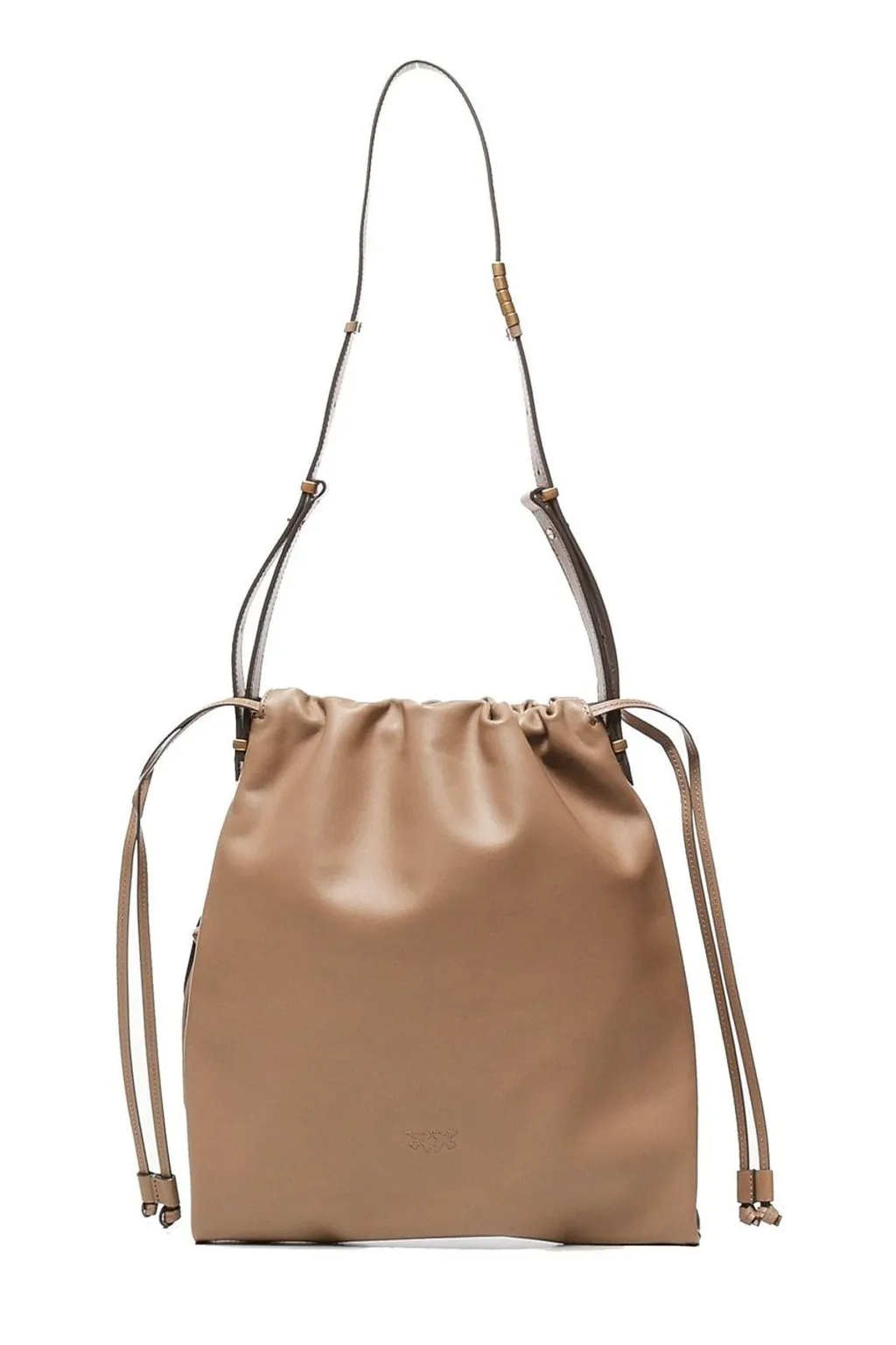 Pinko Drawstring Logo Plaque Shoulder Bag