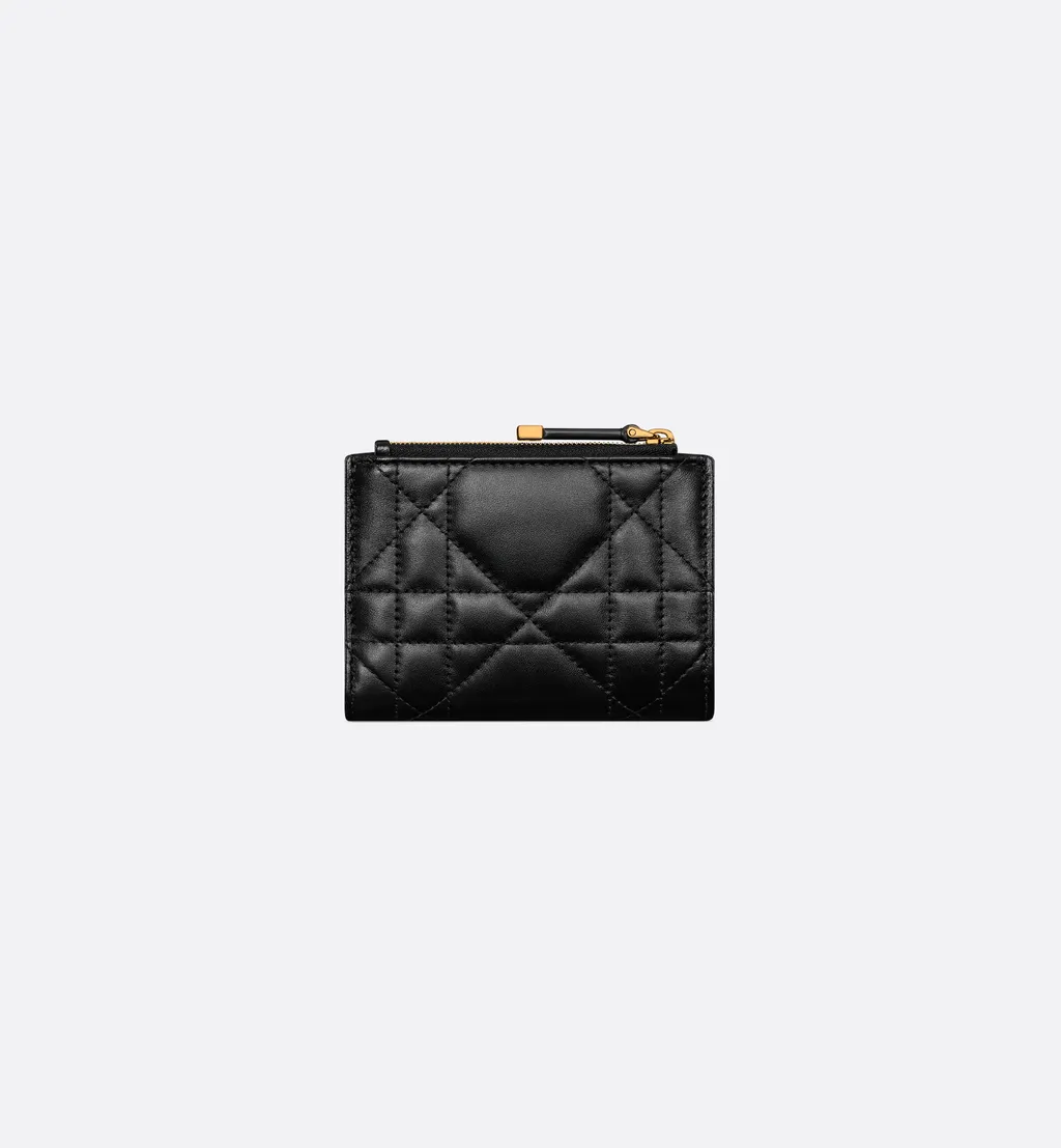 Dior Caro Dahlia Wallet With Crystals