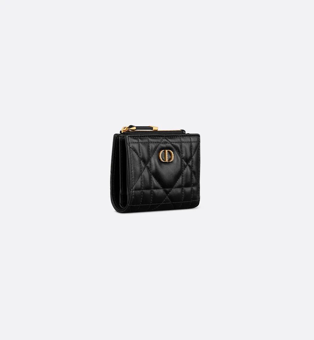 Dior Caro Dahlia Wallet With Crystals