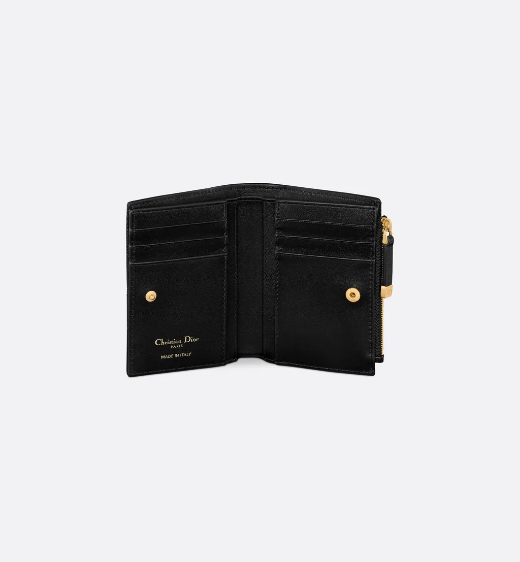 Dior Caro Dahlia Wallet With Crystals