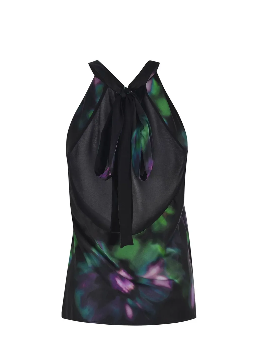 Pinko Talange Floral-Printed Sleeveless Satin Top