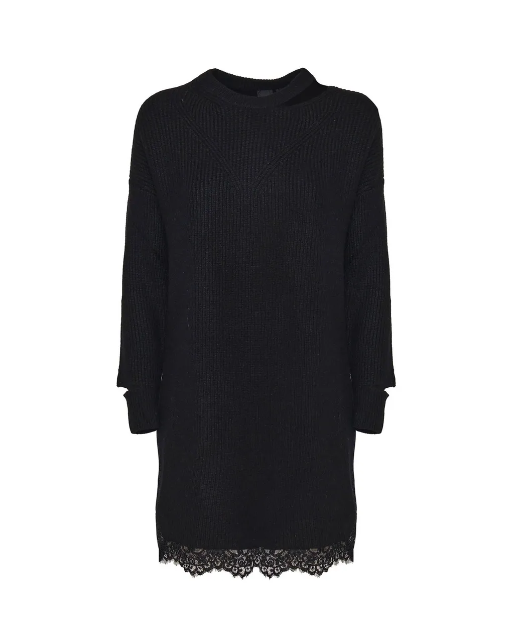 Pinko Cut-Out Crew Neck Mini Dress
