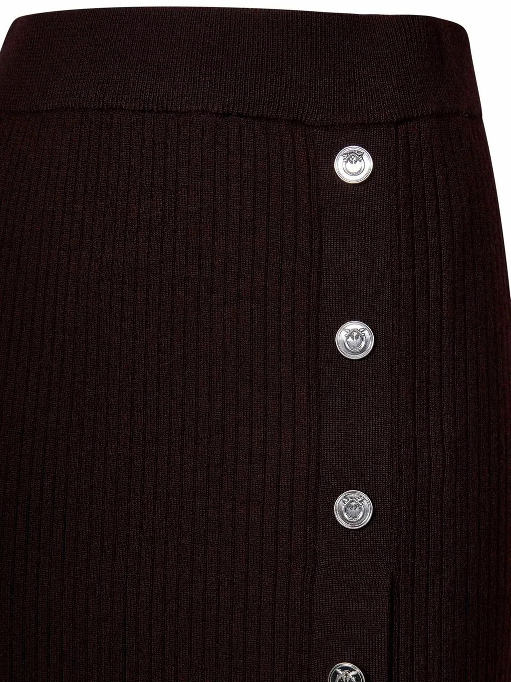 Pinko Button-Detailed Knitted Skirt