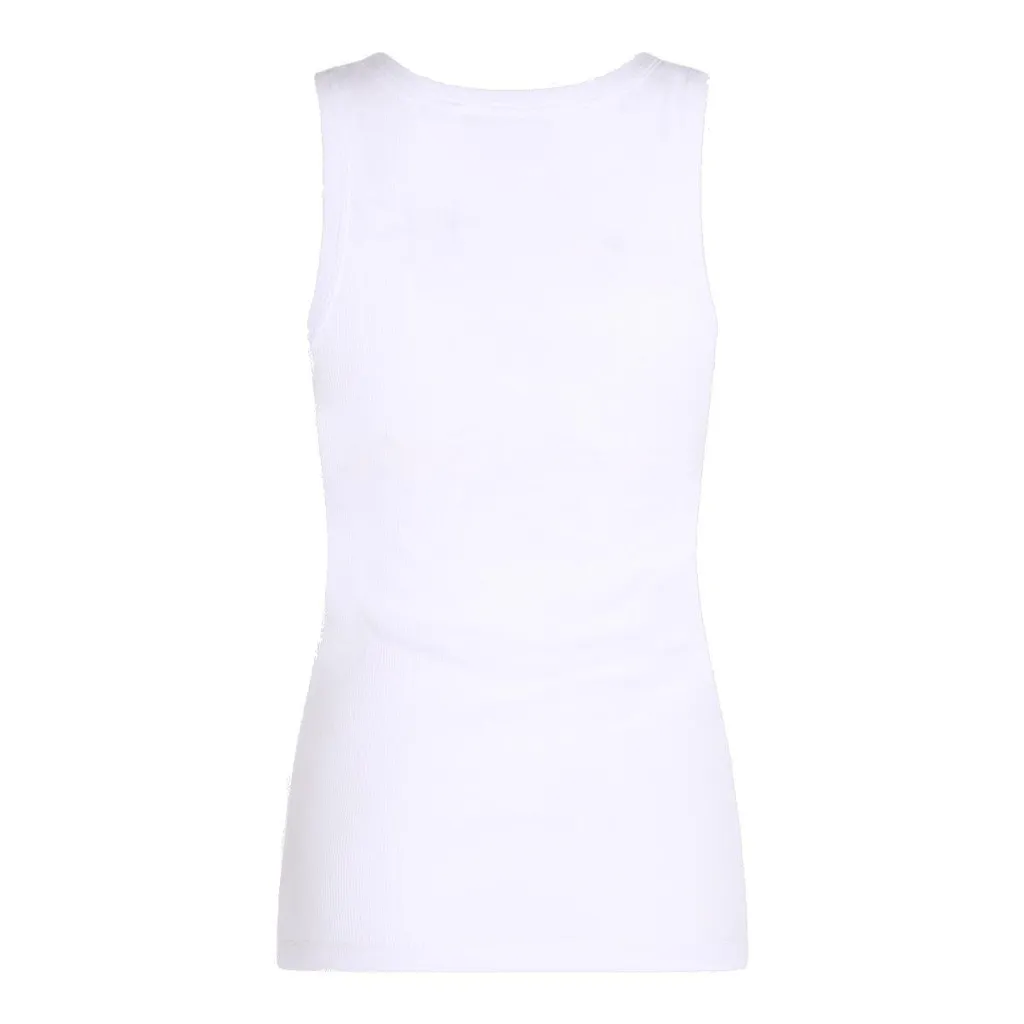 Pinko Logo Detailed Ribbed Tank Top