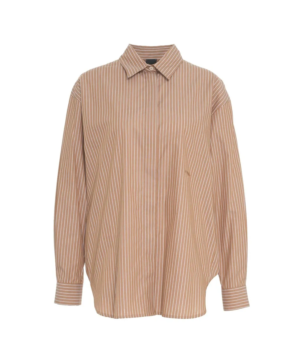 Pinko Oversized Striped Poplin Shirt