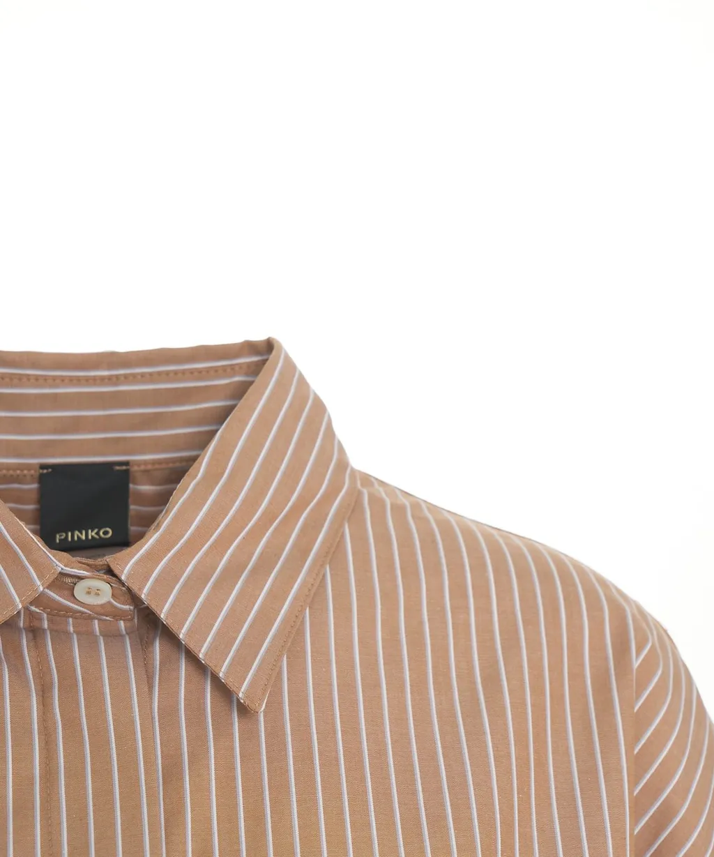 Pinko Oversized Striped Poplin Shirt