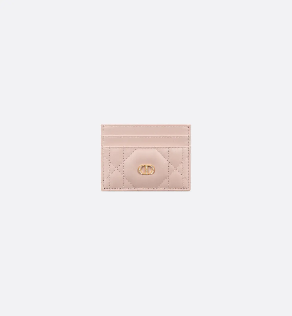 Dior Caro Freesia Card Holder With Crystals