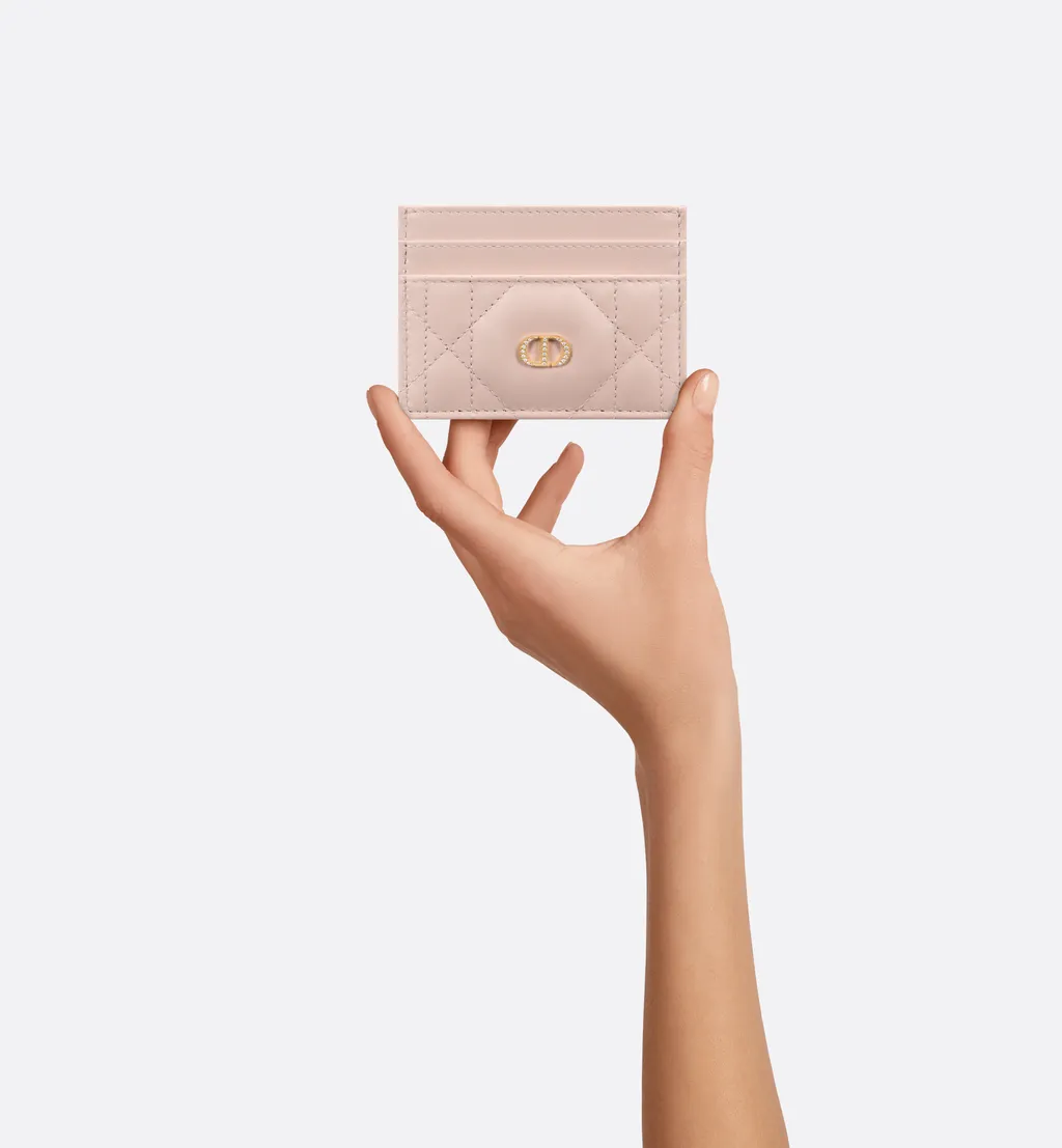 Dior Caro Freesia Card Holder With Crystals