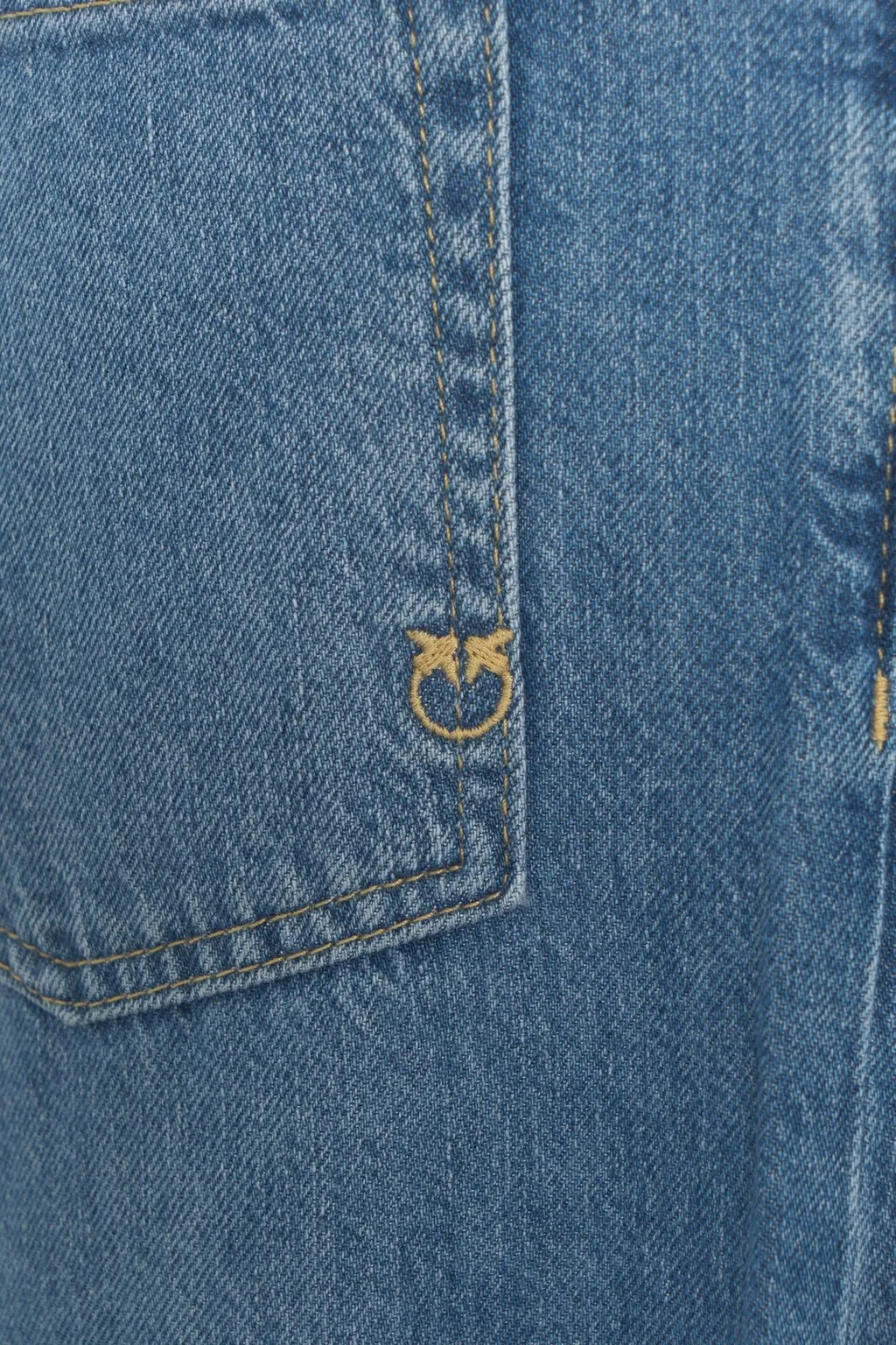 Pinko Medium-Light Denim Palazzo Jeans